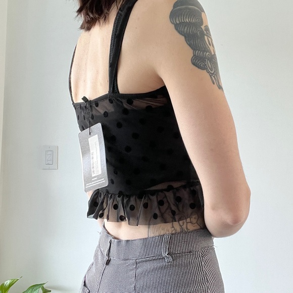 ❤️ NWT Sheer Black PrettyLittleThing Cami - Picture 2 of 4